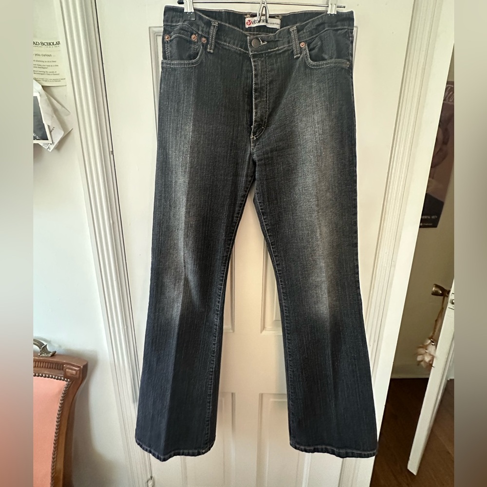 Vitamina bootcut black wash high rise jeans US 14/italian 50